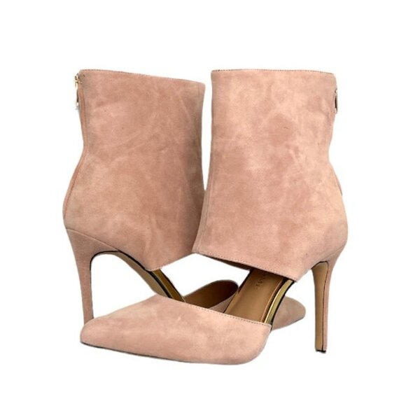 THINGS II COME JELYN Luxurious Dress Shooties Stiletto Heels Boots Soft Pink - Picture 1 of 7